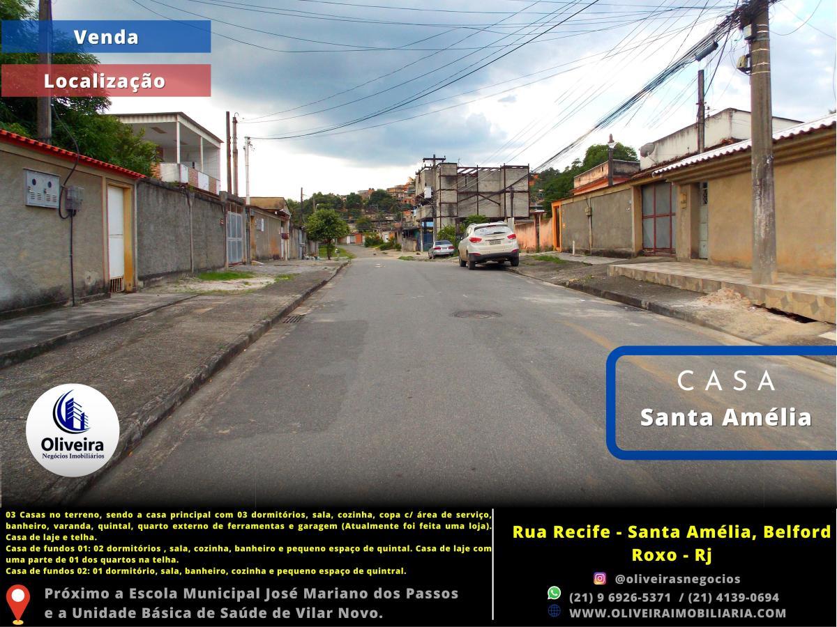 Casa para Venda, Belford Roxo / RJ, bairro Santa Amélia, 5 dormitórios ...